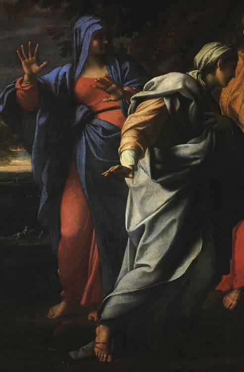 CARRACCI, Annibale Holy Women at the Tomb of Christ (detail) fg Germany oil painting art